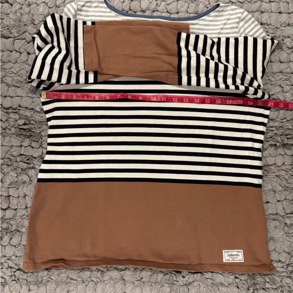 Talbots Striped and light brown color block sweater - Picture 6 of 6